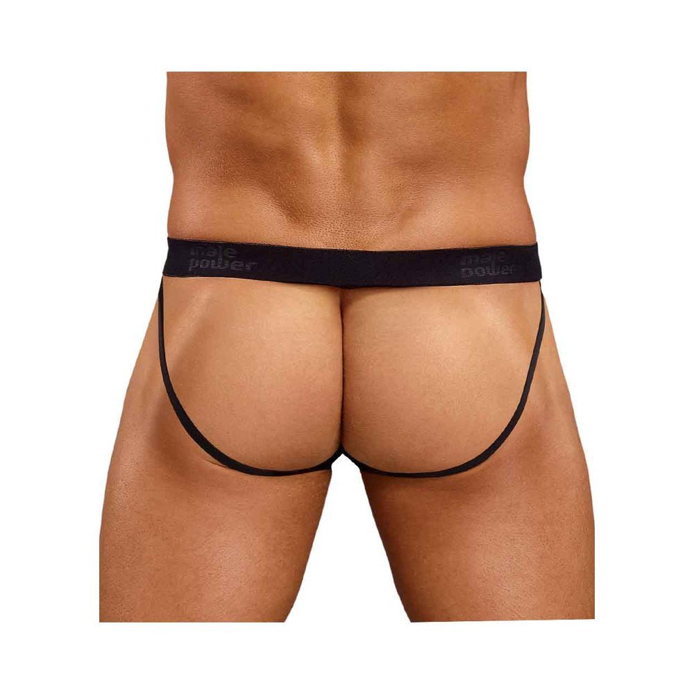 Male Power Satin Lycra Jock Strap S/M Black-Male Power-Sexual Toys®