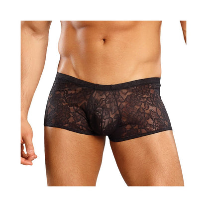 Male Power Stretch Lace Mini Shorts Black Medium-Male Power-Sexual Toys®