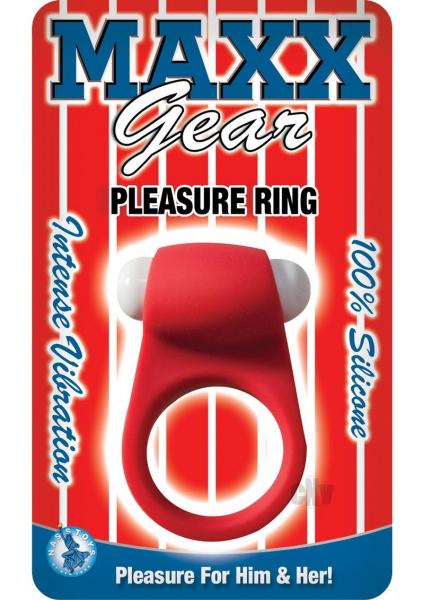 Maxx Gear Pleasure Ring Red Vibrating Cockring-Maxx Gear-Sexual Toys®