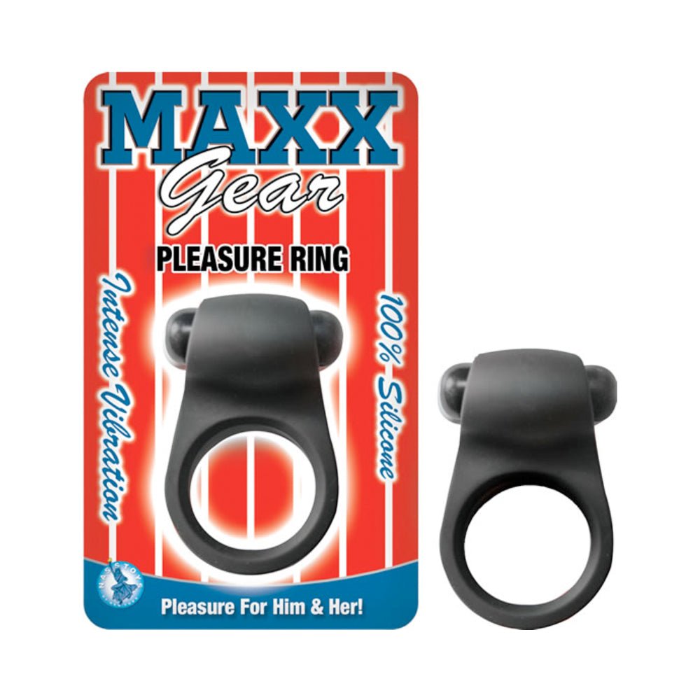 Maxx Gear Pleasure Vibrating Ring Black-Nasstoys-Sexual Toys®