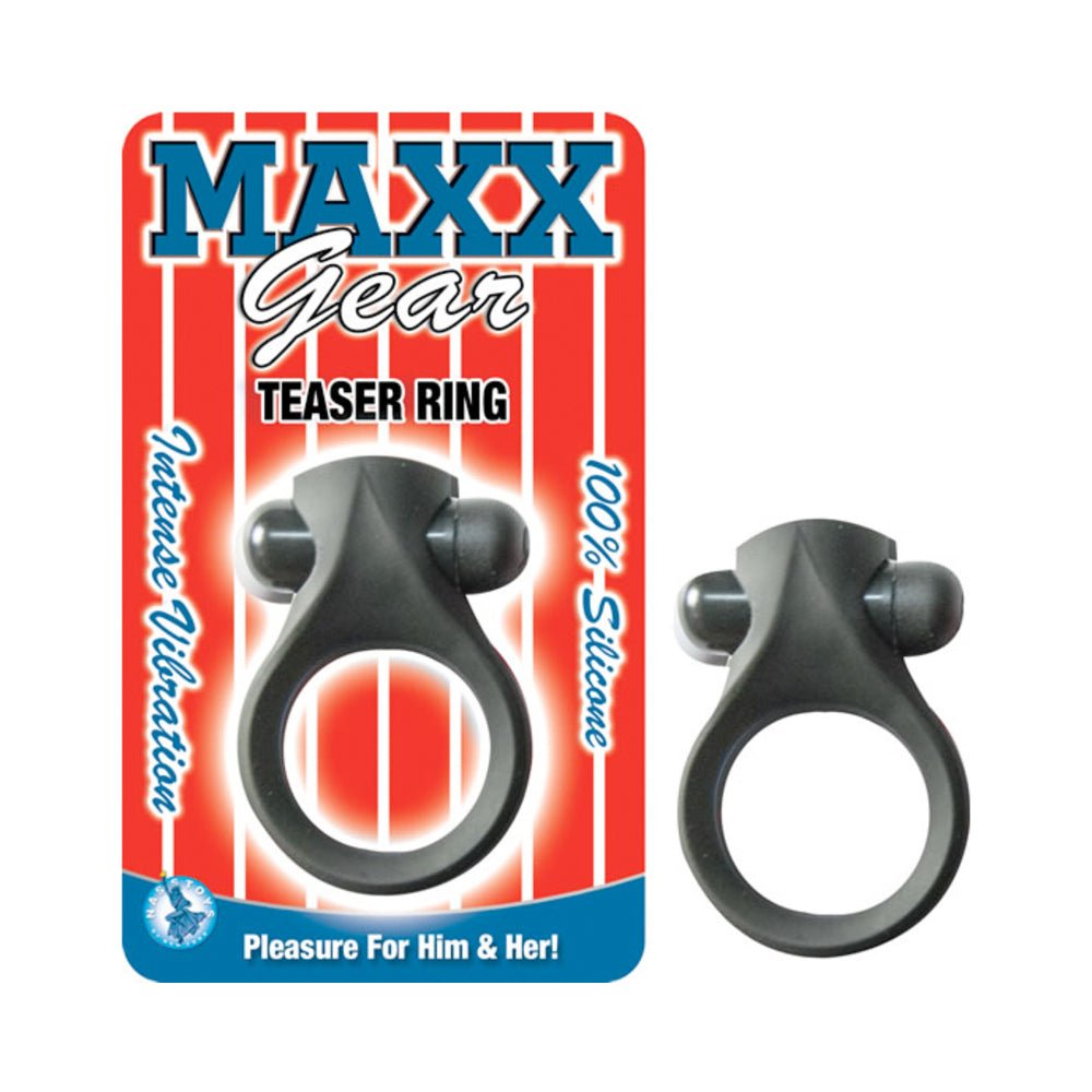 Maxx Gear Teaser Ring Black Vibrating Cockring-Maxx Gear-Sexual Toys®