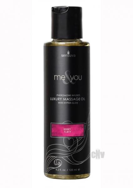 Me &amp; You Massage Oil Berry Flirt 4.2 Oz-blank-Sexual Toys®