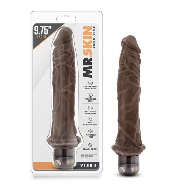 Mr Skin Vibe 8 9.75 inches Chocolate Brown-Mr. Skin-Sexual Toys®