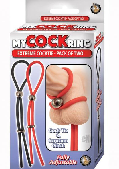 My Cockring Extreme Cocktie 2 Pack Black &amp; Red-Nasstoys-Sexual Toys®