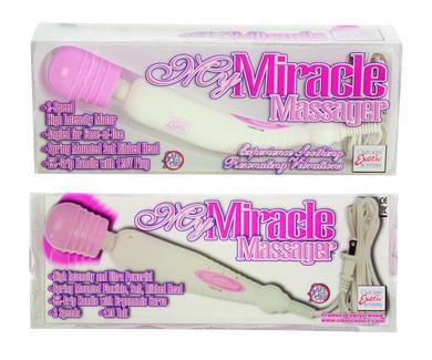 My Miracle Massager 2 Speed 120 Volt 10.5 inch White With Pink-Miracle Massager-Sexual Toys®