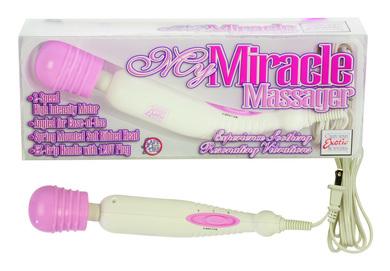 My Miracle Massager 2 Speed 120 Volt 10.5 inch White With Pink-Miracle Massager-Sexual Toys®