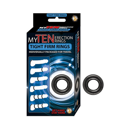 My Ten Erection Rings Tight Firm Rings Black-Nasstoys-Sexual Toys®