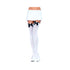 Nylon Over The Knee Bow Accent O/S White/Black-blank-Sexual Toys®