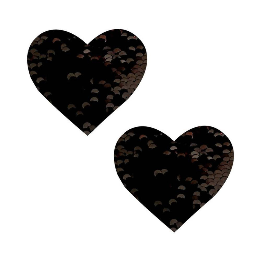 Neva Nude Pasty Heart Sequins Red To Black-blank-Sexual Toys®