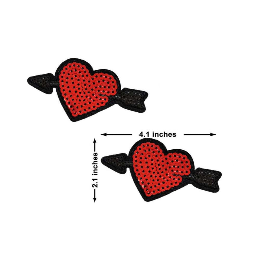 Neva Nude Reusable Pasty Hearts Sequins Pasties-blank-Sexual Toys®