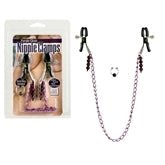 Nipple Clamps- Purple Chain with Navel Ring-blank-Sexual Toys®