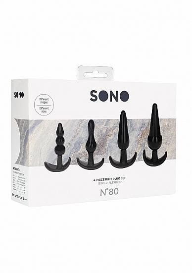 No. 80 - 4-piece Butt Plug Set - Black-blank-Sexual Toys®