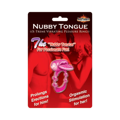 Nubbie Tongue Magenta Pink Vibrating Cock Ring-blank-Sexual Toys®