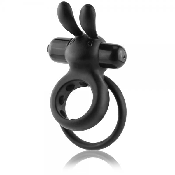 OHare Rabbit Vibrating Ring - Black-Screaming O-Sexual Toys®