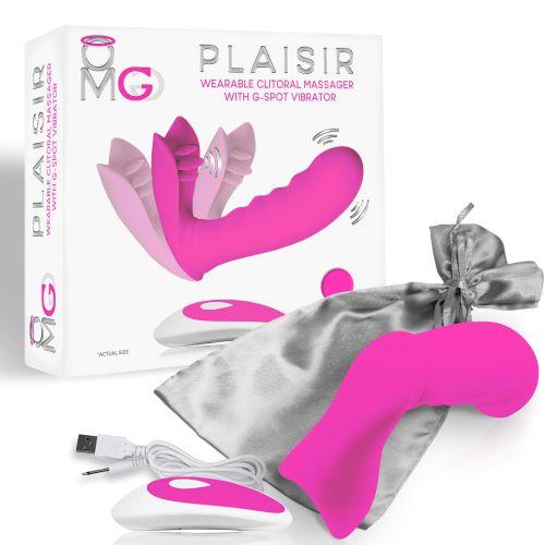 OMG Plaisir Wearable Clitoral Massager, G-Spot Vibrator Pink-Doctor Love&