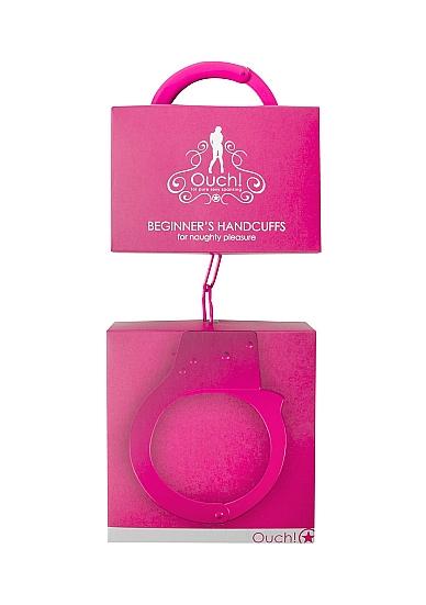 Ouch Beginners Handcuffs Metal Pink-Shots-Sexual Toys®