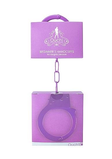 Ouch Beginners Handcuffs Metal Purple-Shots-Sexual Toys®