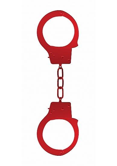 Ouch Beginners Handcuffs Metal Red-Shots-Sexual Toys®