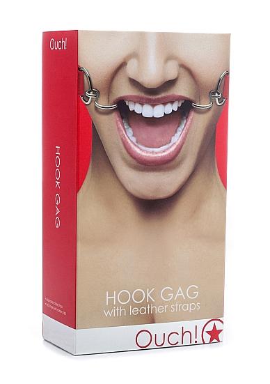 Ouch Hook Gag with Leather Straps O/S-Shots-Sexual Toys®