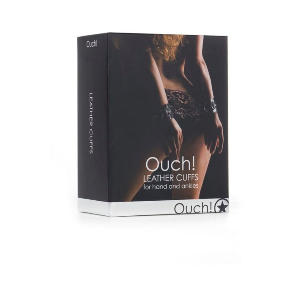 Ouch! Leather Cuffs - Black-Shots-Sexual Toys®