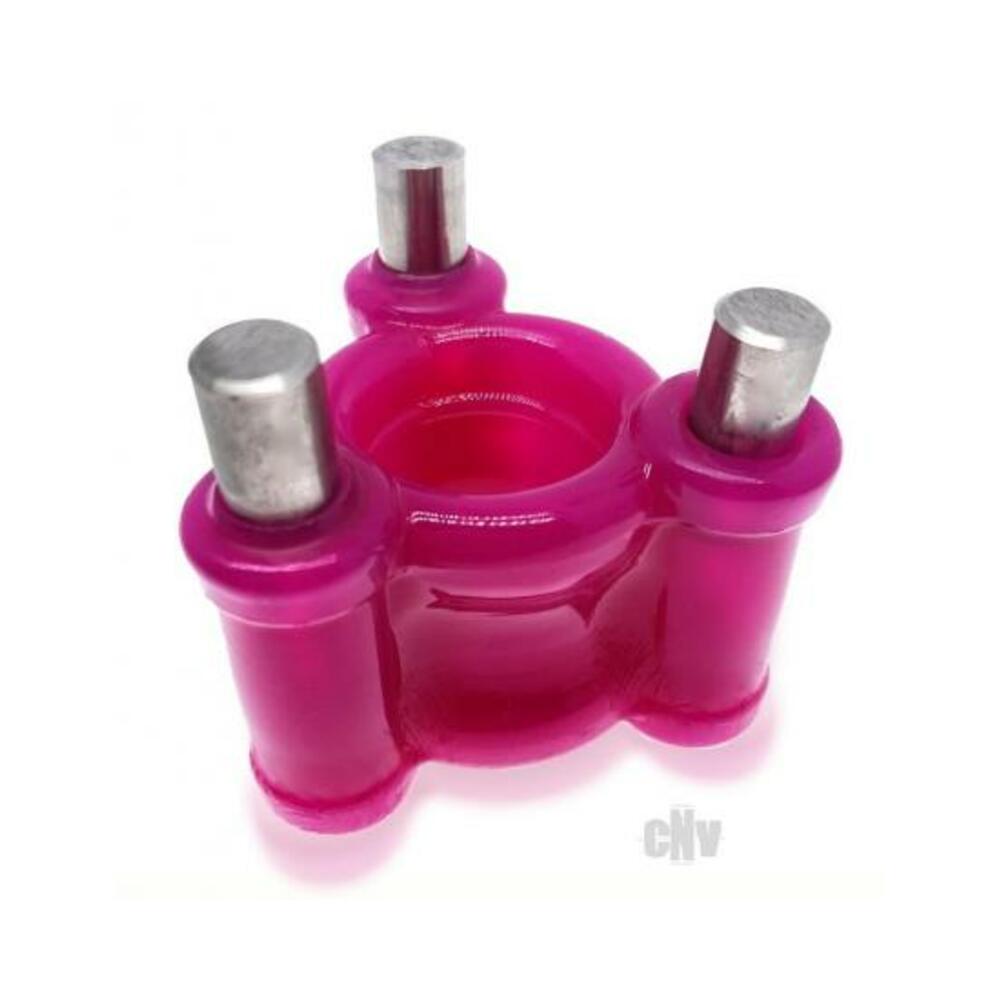 Oxballs Heavy Squeeze Weighted Squeeze Ballstretcher With 3 Stainless Steel Weights Hot Pink-Pink-Sexual Toys®