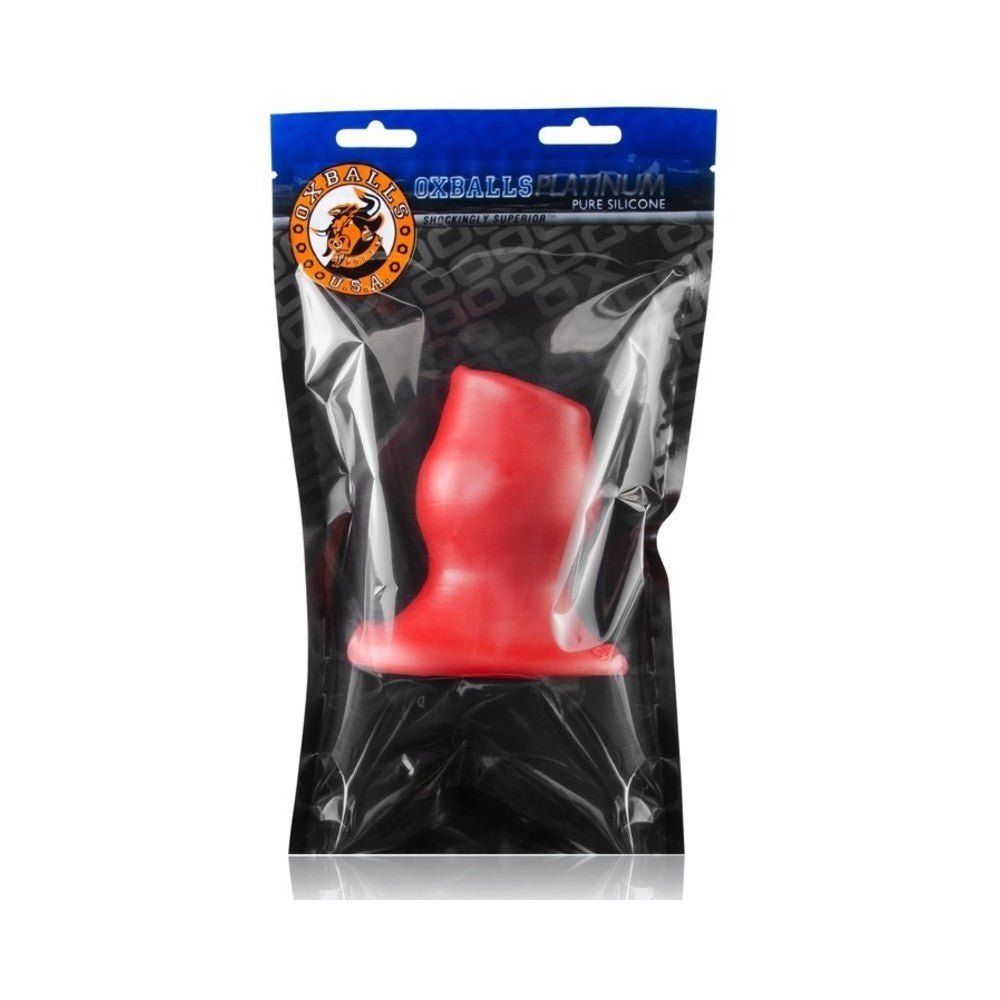 Oxballs Pighole-2, Hollow Plug, Medium, Red-blank-Sexual Toys®