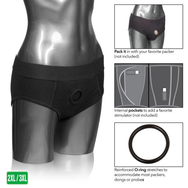 Packer Gear Black Brief Harness 2XL/3XL-Packer Gear-Sexual Toys®