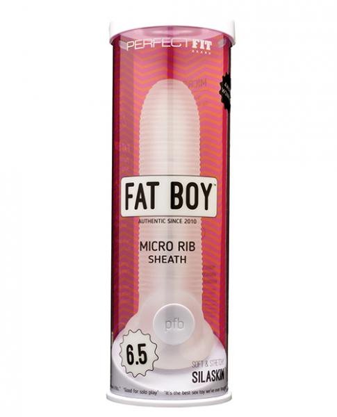 Perfect Fit Fat Boy Micro Ribbed Sheath 6.5 inches Clear-Perfect Fit Fat Boy-Sexual Toys®