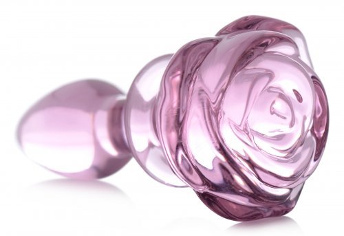 Pink Rose Glass Anal Plug - Small-Booty Sparks-Sexual Toys®