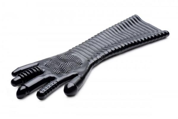 Pleasure Fister Extra Long Textured Fisting Glove Black-Master Series-Sexual Toys®