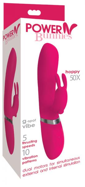 Power Bunnies Hoppy 50X Pink Rabbit Vibrator-Power Bunnies-Sexual Toys®