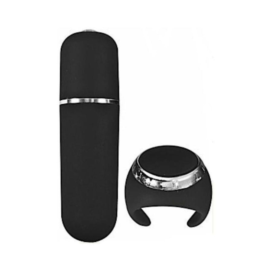 Power Ring Remote Mini Slim Bullet Vibrator Black-Nasstoys-Sexual Toys®