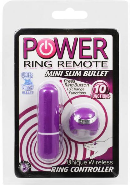 Power Ring Remote Mini Slim Bullet Waterproof 2.5 Inch Purple-blank-Sexual Toys®