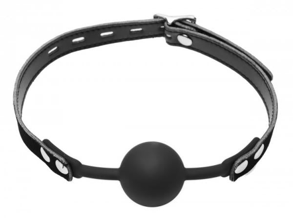 Premium Hush Silicone Comfort Ball Gag Black-Master Series-Sexual Toys®