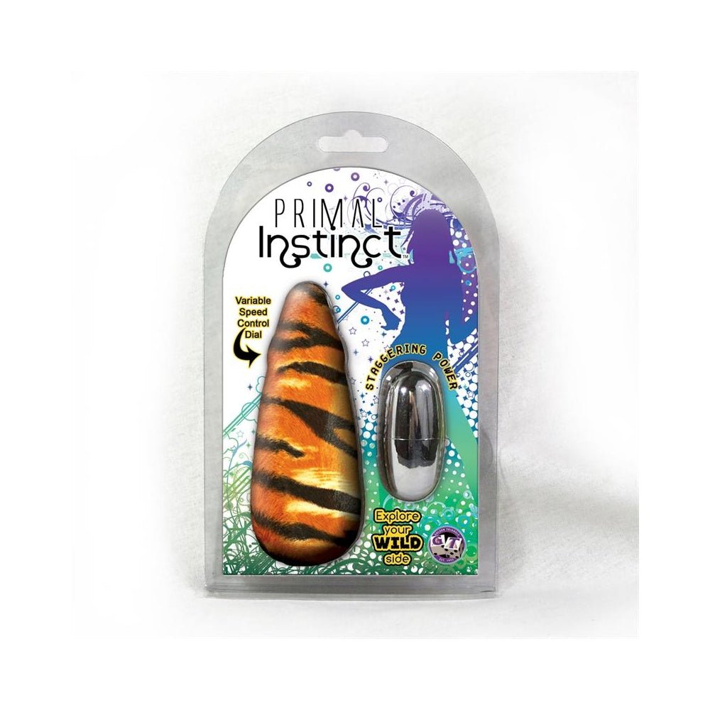 Primal Instincts Vibrating Egg - Tiger Print-Golden Triangle-Sexual Toys®