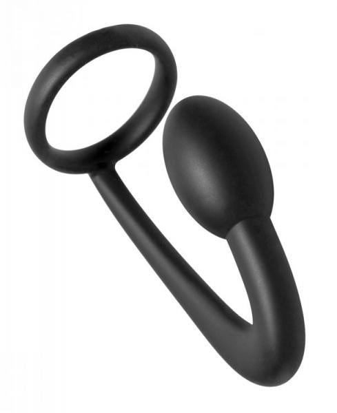 Prostatic Explorer Silicone Cock Ring And Prostate Plug-Master Series-Sexual Toys®