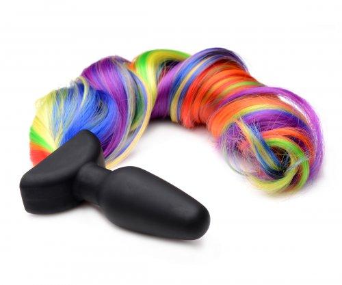 Rainbow Vibrating Pony Tail Anal Plug-Tailz-Sexual Toys®