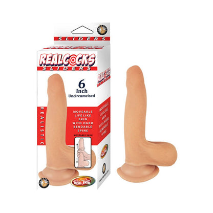 Realcocks Sliders 6 inches Uncircumcised Beige Dildo-Nasstoys-Sexual Toys®