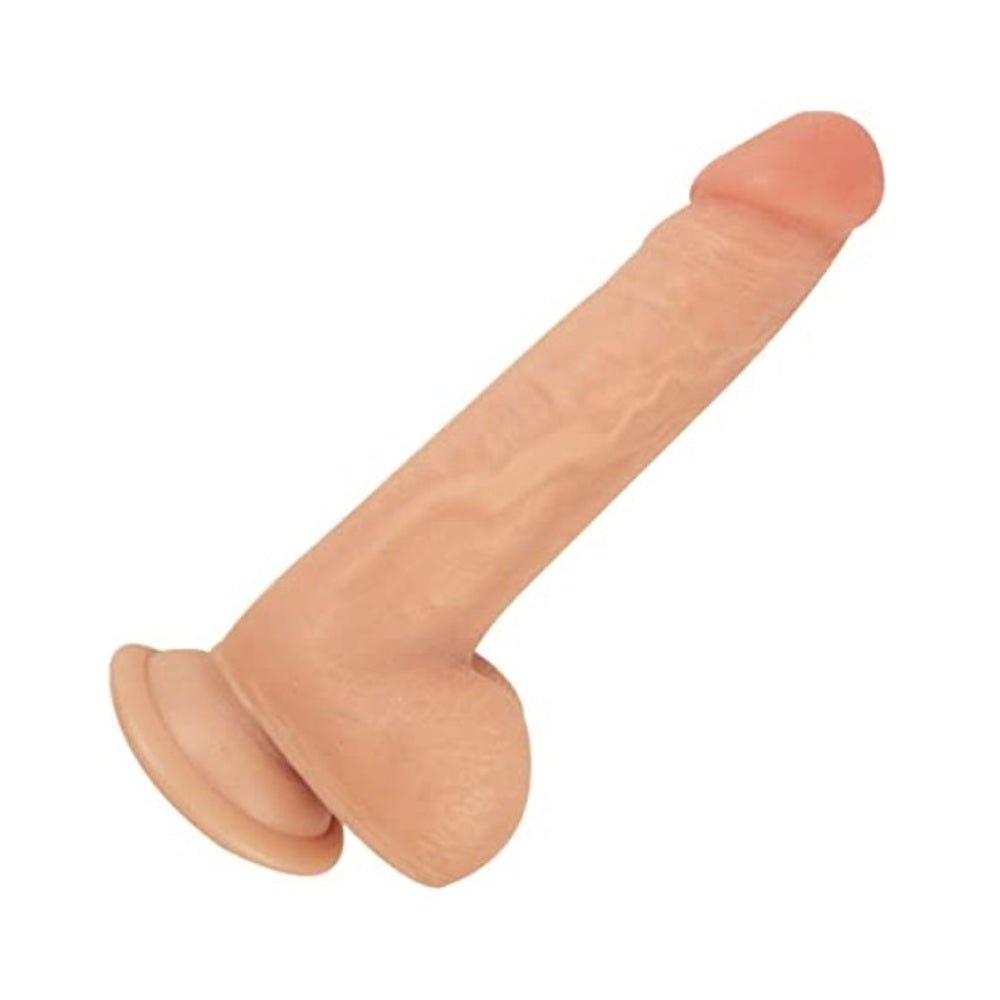 Realcocks Sliders 7.5in Moveable Skin Bendable Harness Compatible Suction Cup Base Flesh-Nasstoys-Sexual Toys®