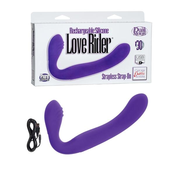 Rechargeable Silicone Love Rider Strapless Strap-on - Purple-Love Rider-Sexual Toys®