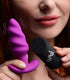 Remote Control 21x Vibrating Silicone Swirl Butt Plug - Purple-Bang-Sexual Toys®