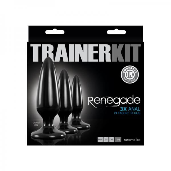 Renegade Pleasure Plug 3 Piece Trainer Kit Black-NS Novelties-Sexual Toys®