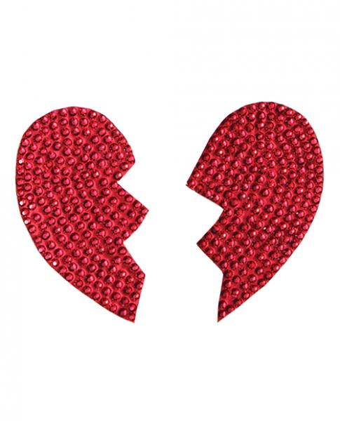 Rhinestone Broken Heart Reusable Pastie Red O/S-Coquette-Sexual Toys®