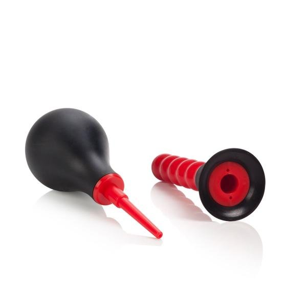 Ribbed Anal Douche Black Red-Cal Exotics-Sexual Toys®