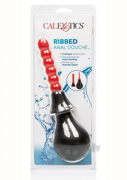 Ribbed Anal Douche Black Red-Cal Exotics-Sexual Toys®