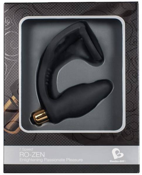 RO-Zen Black C Ring W/Vibrating Prostrate Probe-blank-Sexual Toys®