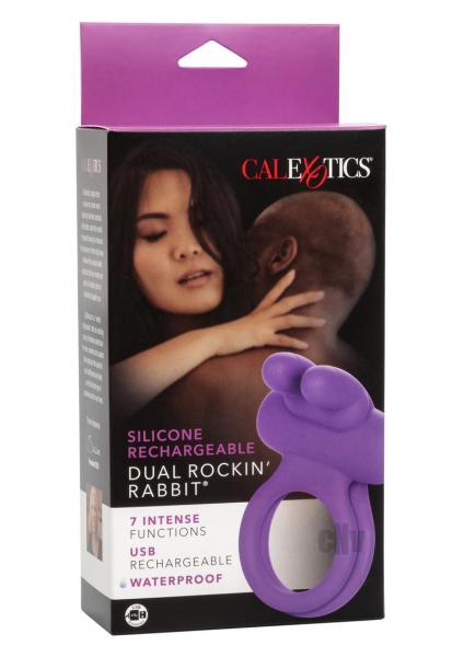 Rockin Rabbit Enhancer Vibrating Cock Ring Purple-Enhancers-Sexual Toys®