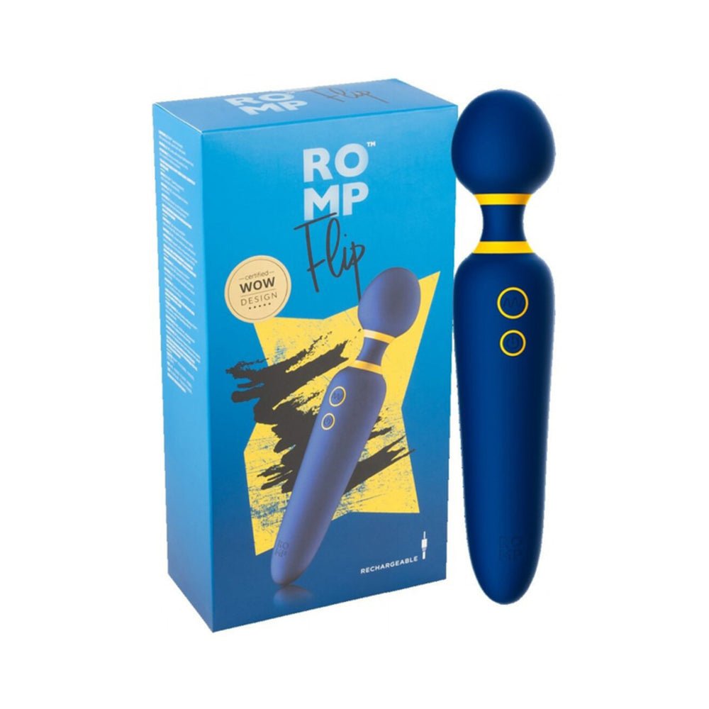 ROMP Flip Silicone Wand Vibrator Blue-ROMP-Sexual Toys®