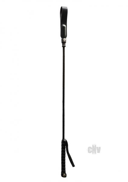 Rouge Long Riding Crop Slim Tip - Black-Rouge-Sexual Toys®