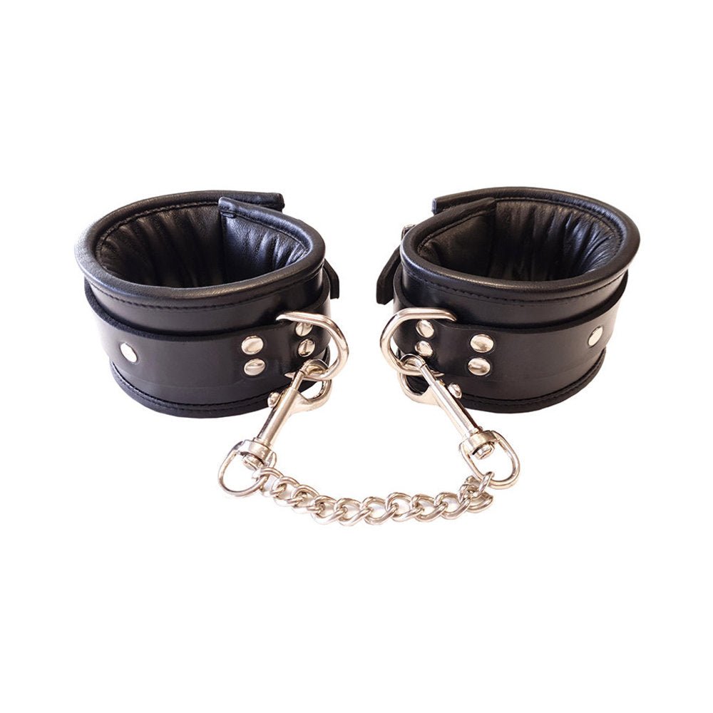 Rouge Padded Leather Wrist Cuffs Black-blank-Sexual Toys®